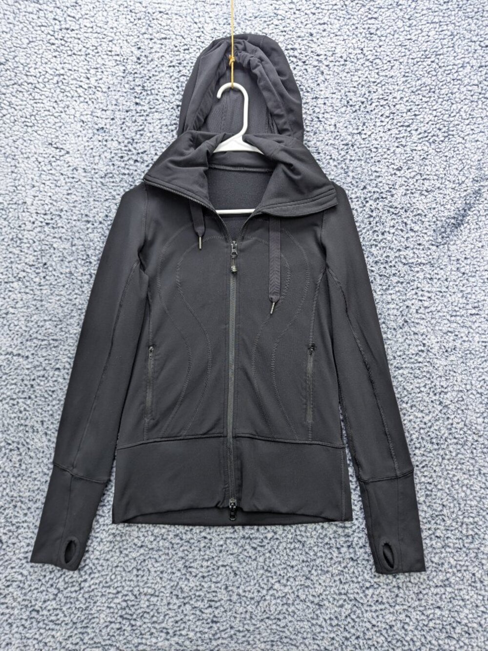 Lululemon Stride Full Zip Jacket Size 4 Workout Yoga Athletic Stretch Gym Black